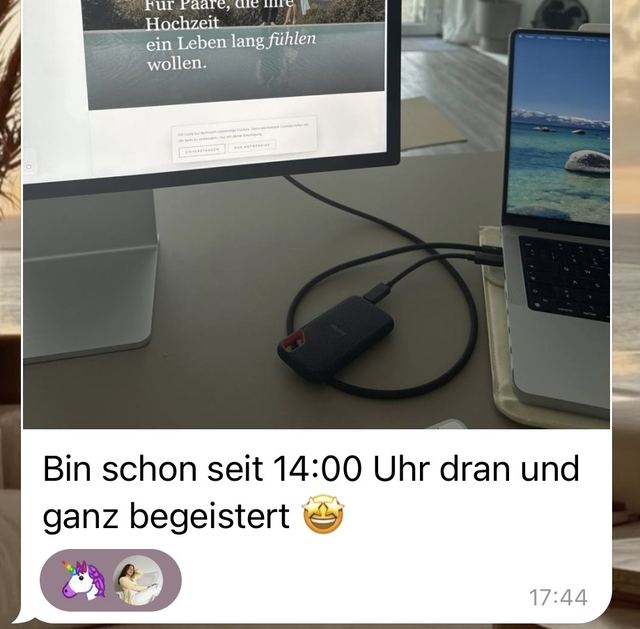 WhatsApp-Feedback: Bin schon seit 14 Uhr dran und ganz begeistert